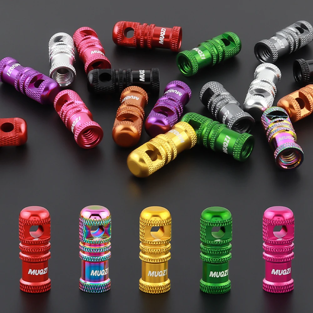 6Pcs Bike Presta Valve Stem Caps with Valve Core Removal Function Bike Presta Valve Air Dust Stem Covers for MTB Road Bicycle