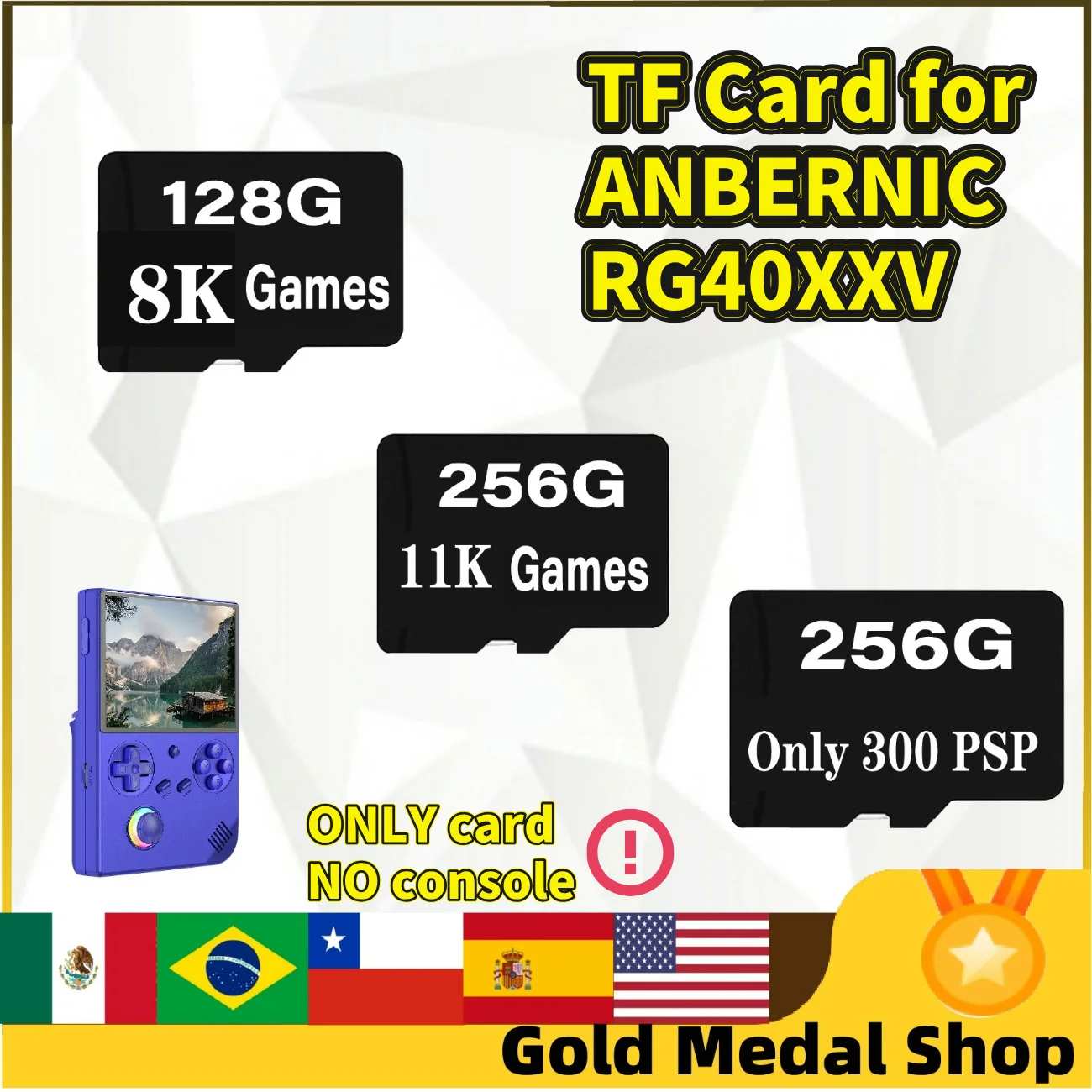 TF Card for ANBERNIC RG40XXV Retro Handheld Game Console video game consoles Support Output 5G WiFi Linux System PSP Game