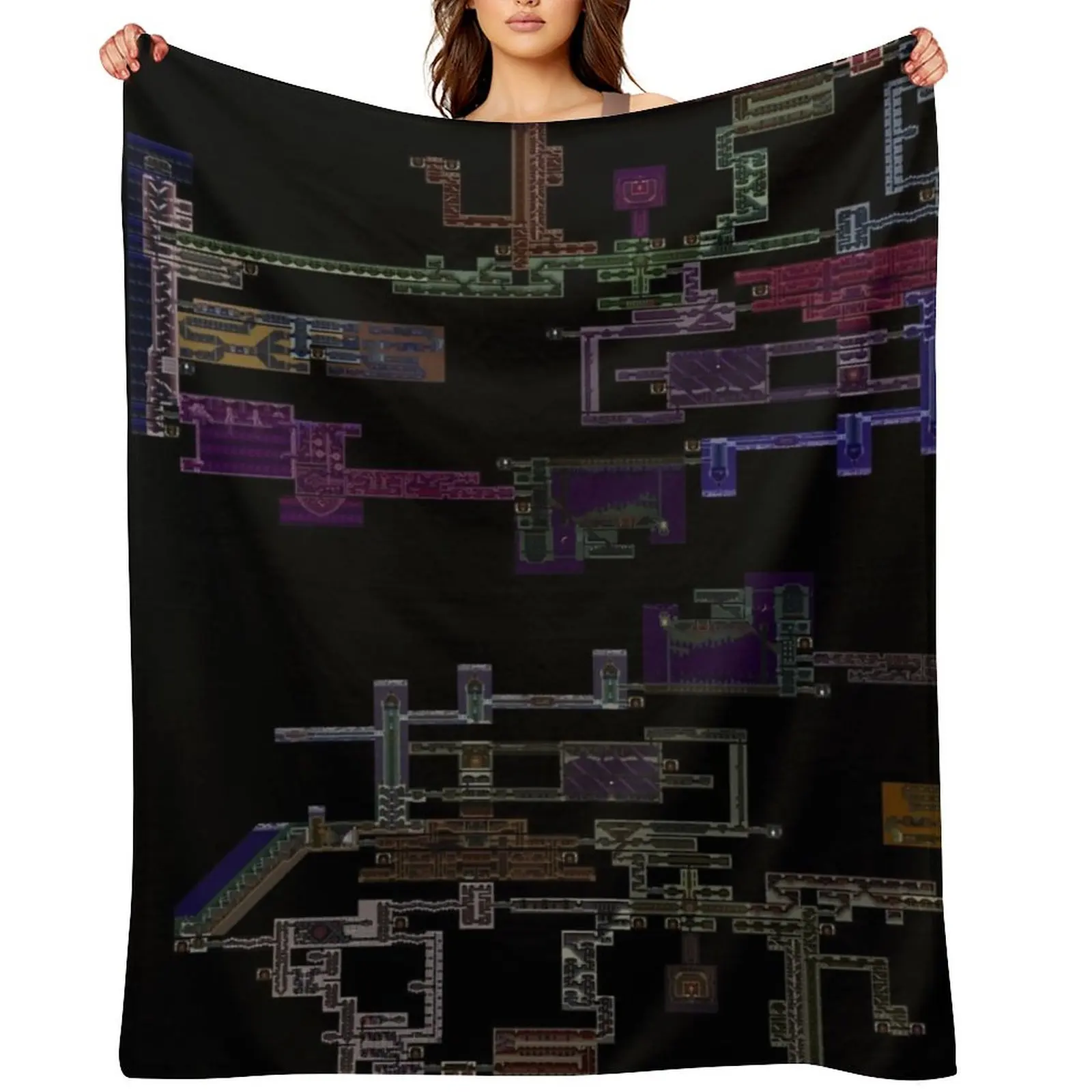 

Castlevania: Symphony Of The Night Throw Blanket Decorative Beds Beautifuls Quilt Hairys Blankets