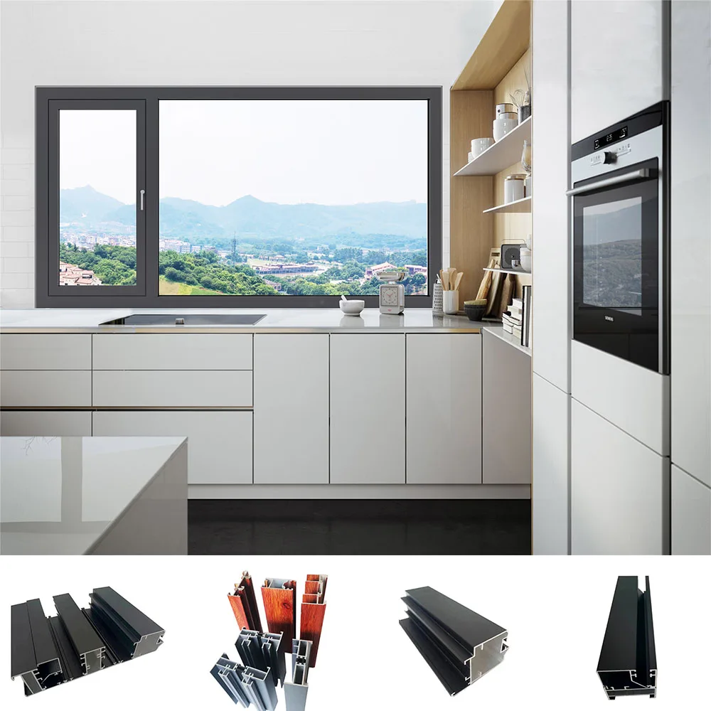 China Aluminum Glass Casement Window Non-Thermal Break Series Casement Windows