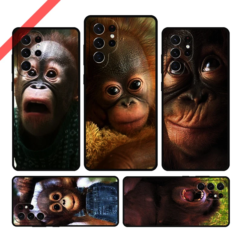 CUTE ORANGUTAN monkey BABY 1 Phone Case For Samsung Galaxy S20 FE S21 S10 S23 Plus S24 S22 Ultra Coque Note20 Note10 S9 S8 Cover