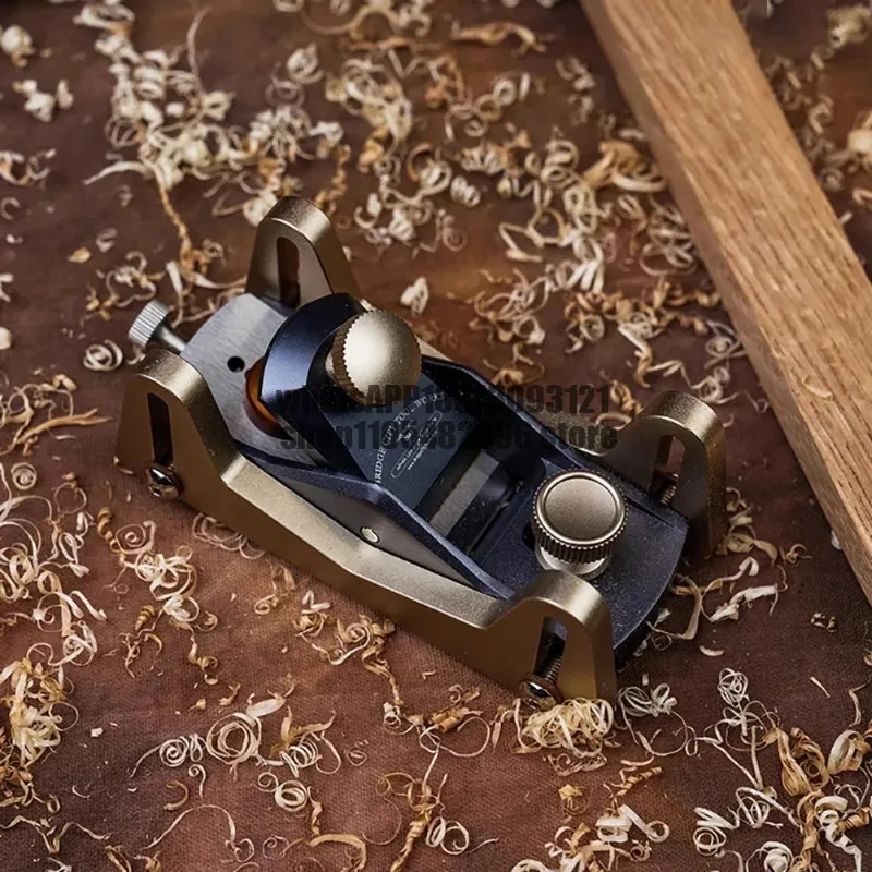 Professional Woodworking Short Planer Precision Mini Wood Planer Manual Adjustable Aluminum Carpenter's Plane 0.025MM Depth HP-8