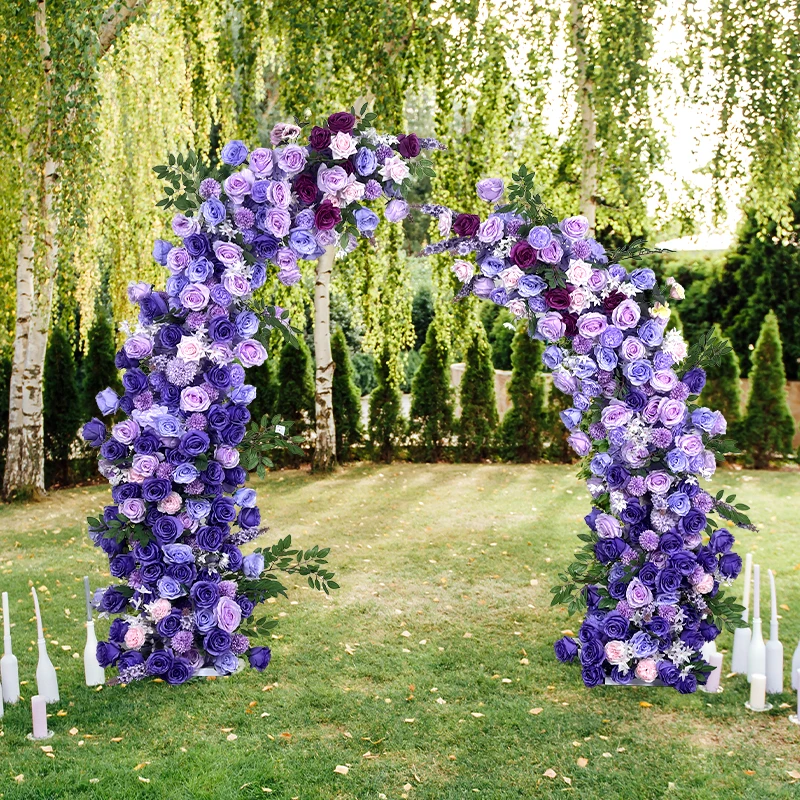 Arc de Corne de Taureau Violet pour Cérémonie de Proposition de Mariage, Ensemble de Photographie sur Scène, Flux de Simulation de Gand