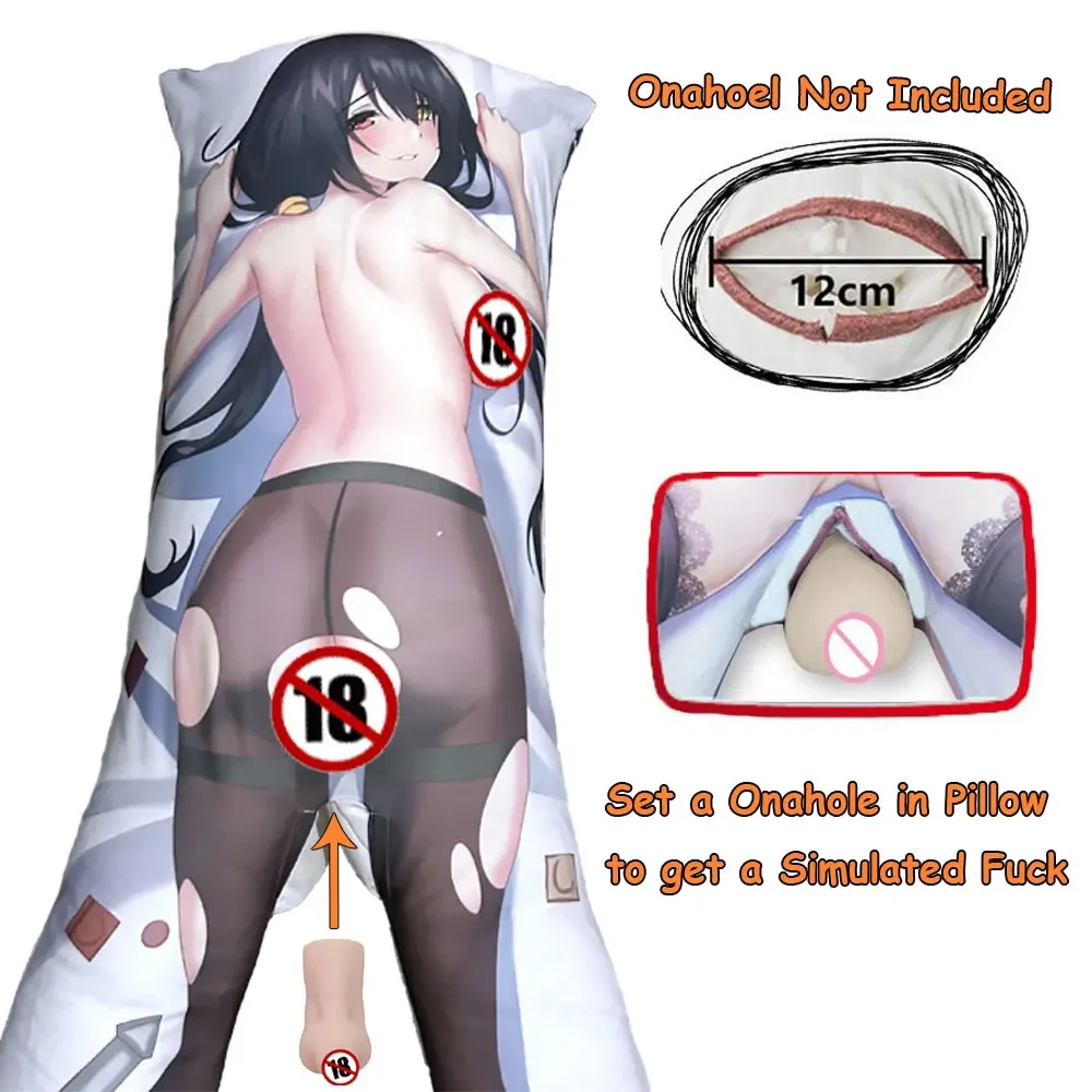 Imagem -02 - Dakimakura Algodão Cheio Anime Travesseiro Design Personalizado Waifu Sexy Girl Corpo Travesseiro Dividir Perna com Furo para Onahole Genshin Hutao