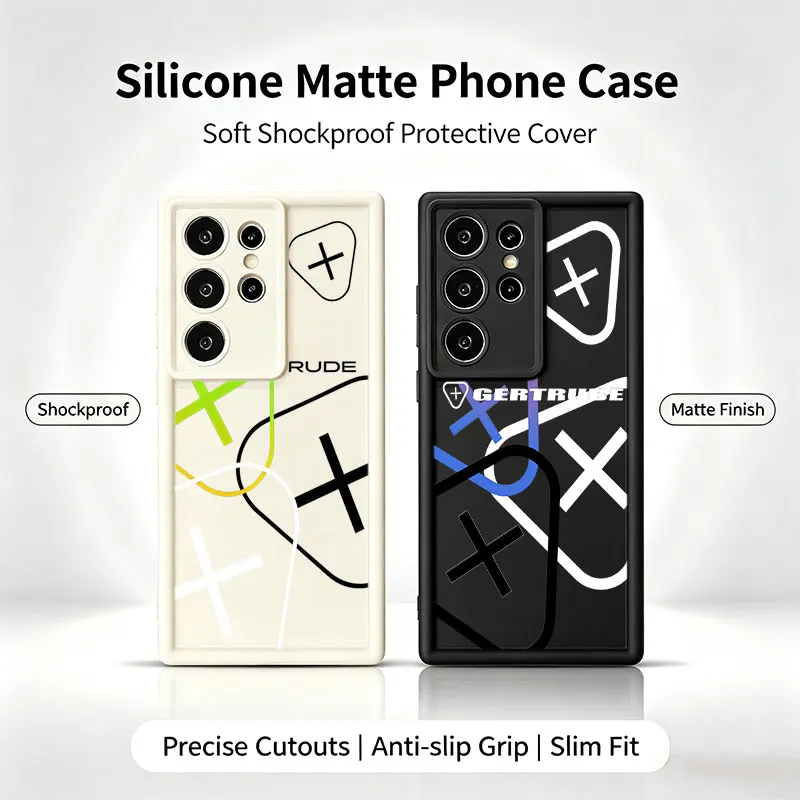Fashion G-Gertrudes Silicone Phone Case For  Samsung Galaxy S26 S25 S24 S23 S22 Ultra Plus S21 S20 FE Shockproof Cover