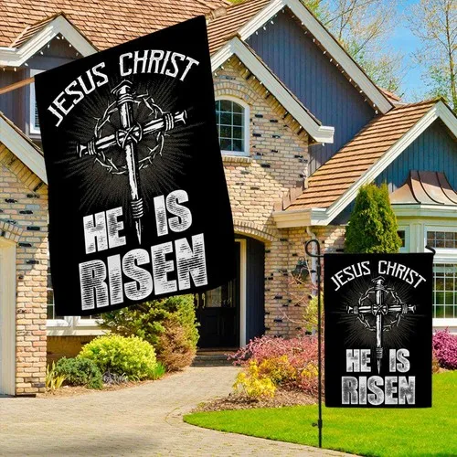 Jesus Christ He Is Risen Christian Outdoor Graden Flag XXH LLP LLX uui