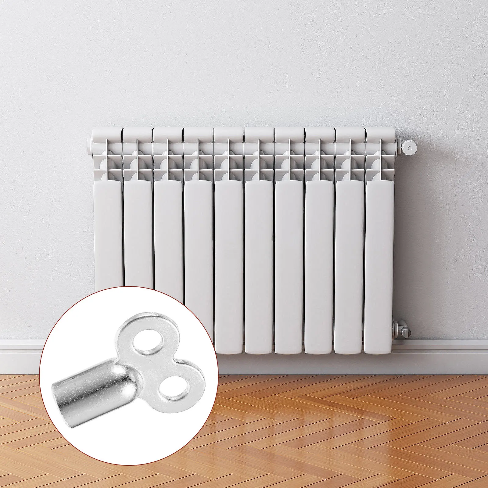 

Small Square Radiator Bleed Key Metal for Air Switch Spool Valve Ventilation Easy to Use Heating System Maintenance Plumbing
