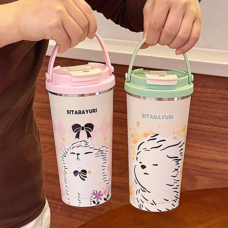 

SITARAYURI 560ml Car Insulation Cup Stainless Steel Vacuum Flask Ice CoffeeTumbler Portable Thermos Bottle Keep Cold and Hot