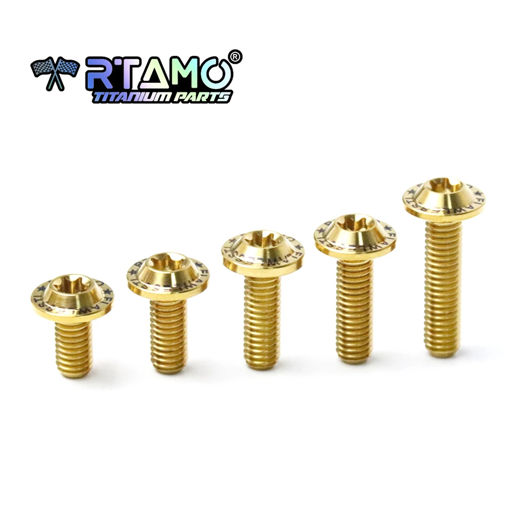 RTAMO Bout Titanium M6X10/12/15/18/20/25mm Torx Hoofd Fiets Motorfiets Modificatie Decoratie Schroef Ti Bevestigingsmiddel 1 stuk