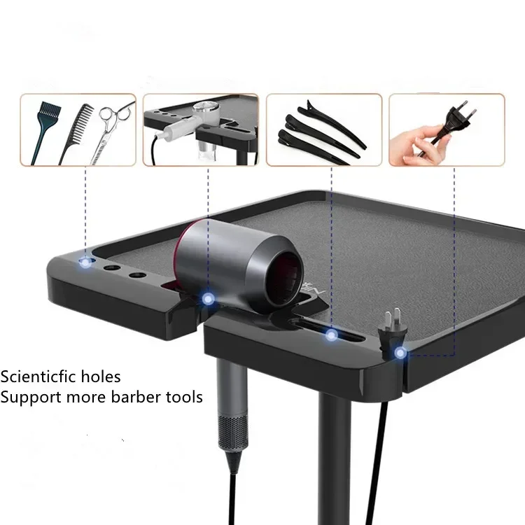 Barber shop push-pull new van beauty salon magnetic absorption shelf hairdressing trolleys