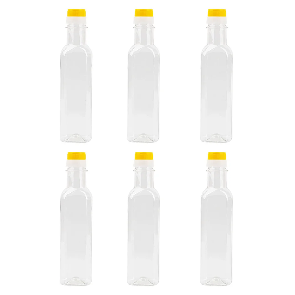 

6 шт. бутылки с маслом для домашних животных, пластиковый кухонный держатель для масла для оливкового ореха, льняного ореха, камелии, соевого соуса, многофункциональная приправа для хранения