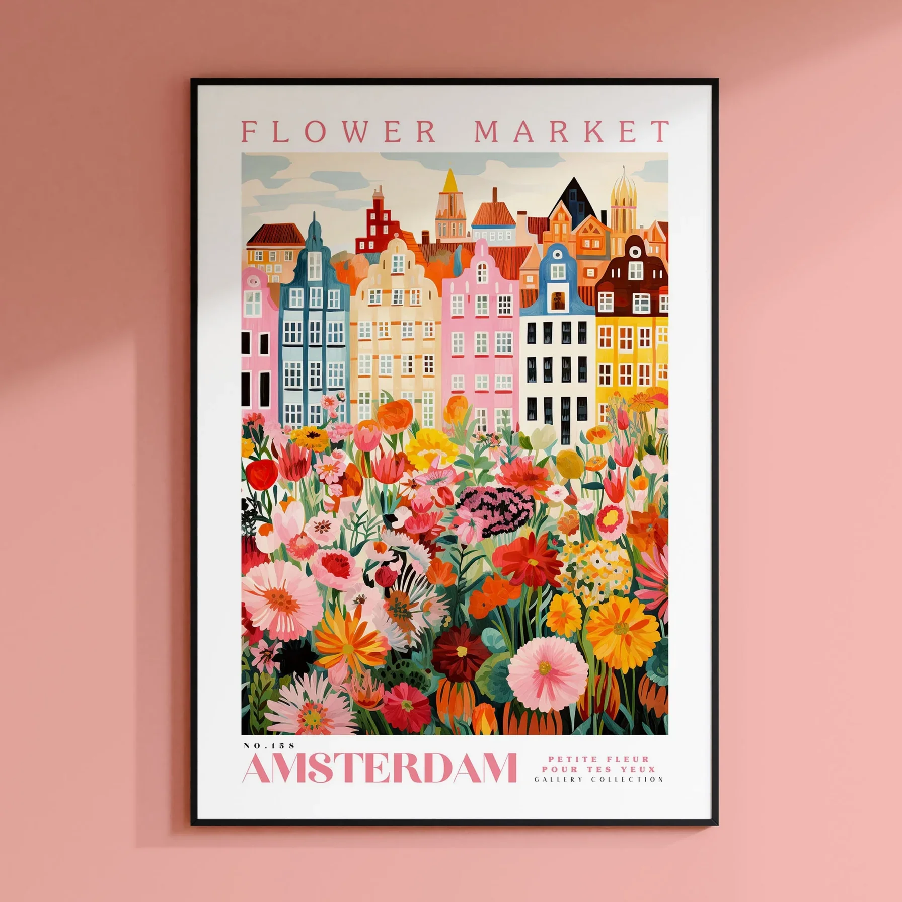 Amsterdam Flower Market Poster, Amsterdam Poster, Flower Market Print, Flower Wall Art, Botanical Poster, Floral Wall Art, Bo