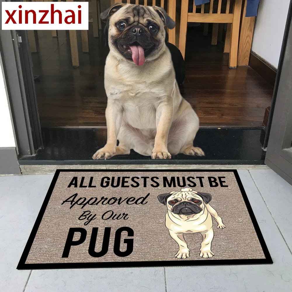 CLOOCL All Guests Must Be Approved By Our Beagles Doormat 3D Print Pet Dog Doormat Non Slip Floor Mat Decor Porch Drop Shipping