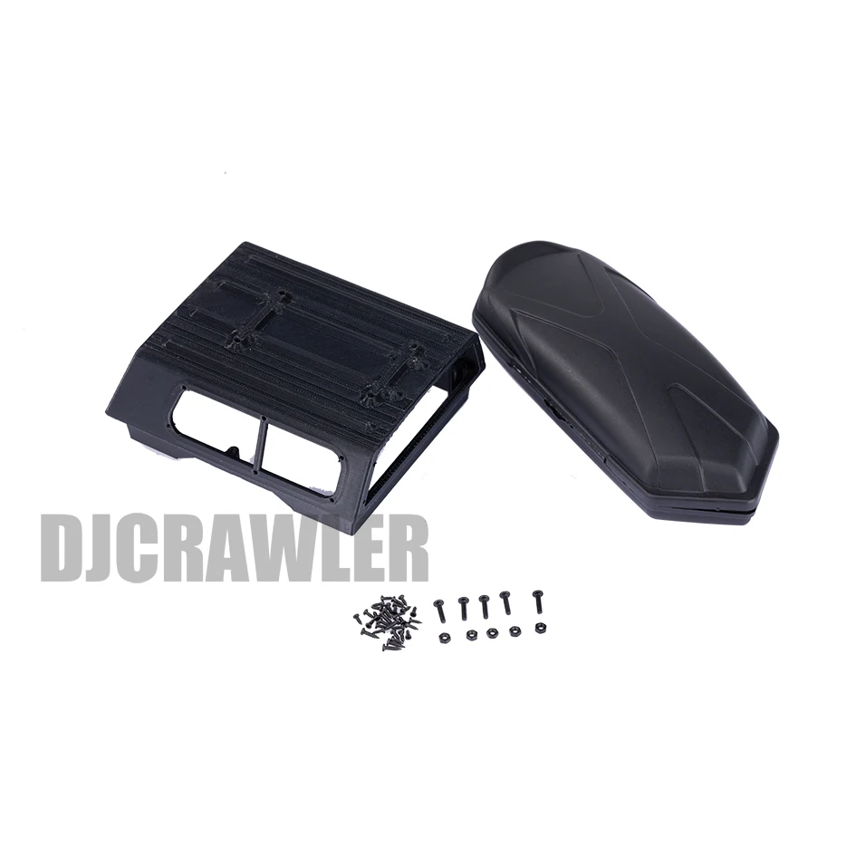 DJC 1/18 3D Printed Cargo Box Cover Comes with Suitcase, Suitable for TRX4M K10 Body Modification and Upgrade