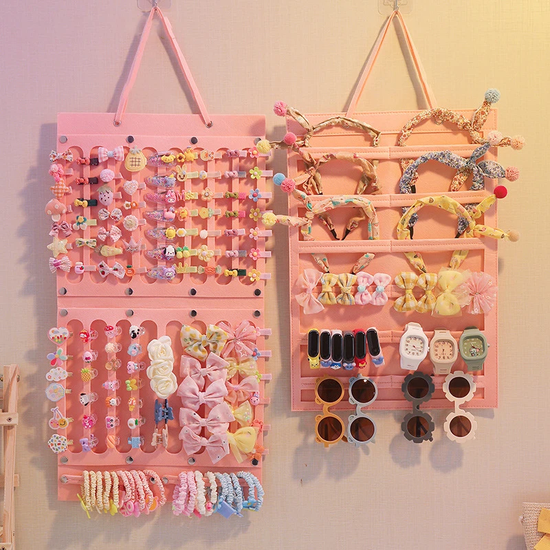 Hairpin Storage Belt Children's Jewelry Display Rack Wall Hanging Cute Hairpin Hair Accessories Storage Wall-Mounting Display St