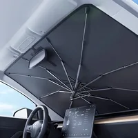 Parasol para parabrisas de coche con rotación de 360°, mango flexible, protección UV y aislamiento térmico.