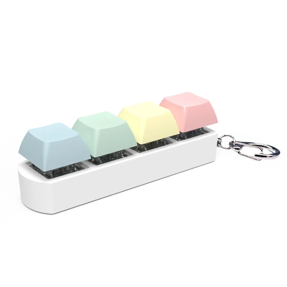 Diy Keycaps Toy Keyboard Fidget Toys Stress Relief with Keychain Keyboard Keychain Finger Button Finger Keycaps Work Office