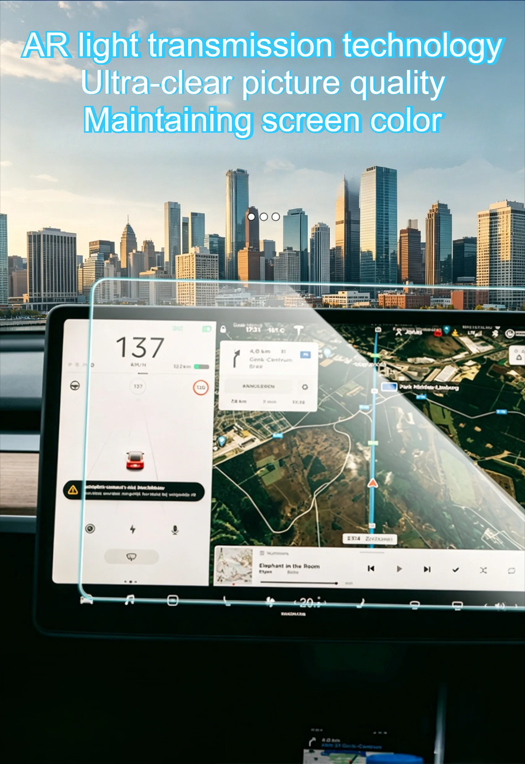 Für Tesla Model 3 Highland 15,4-Zoll-Bildschirm Panzerglasfolie Automatisches staubfreies Installationsset Kratzfest Blendfrei HD Matt – Detail 6