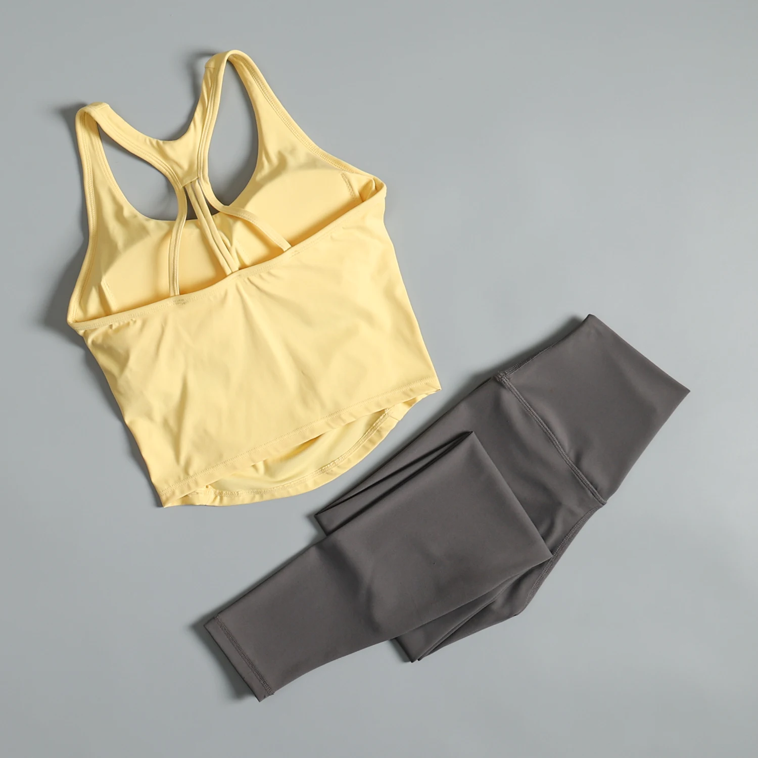 

Комплект одежды для йоги для женщин, задняя крышка, боковая грудь, спортивный универсальный бюстгальтер с высокой талией, подтяжка бедер, брюки для фитнеса и велоспорта