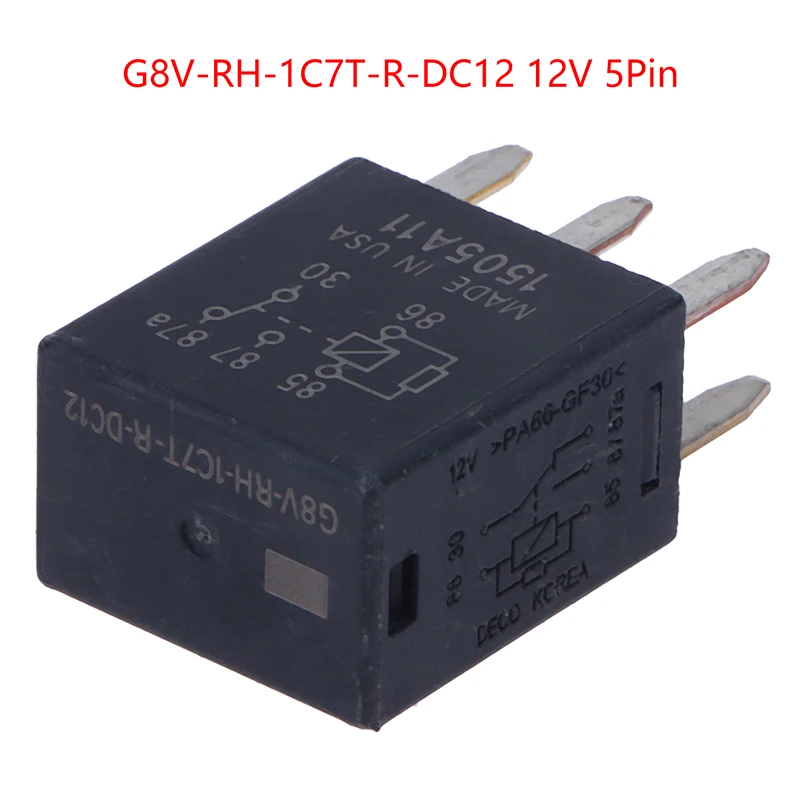 New Black Environmental Protection Utility G8VRH1C7TRDC12 12V Automotive Special Relay Durable And Safe SPDT 35A 12VDC 5pin