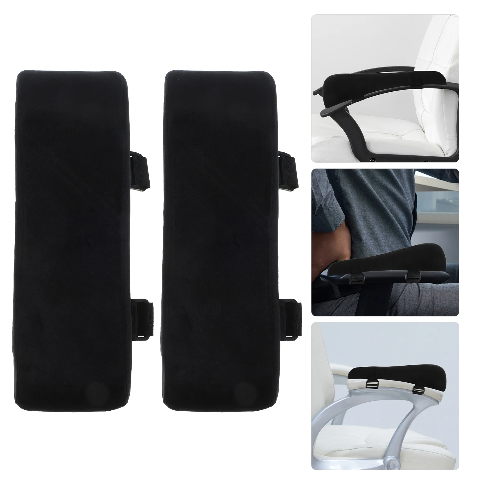 

Ergonomic Pads Black High Elastic Cotton Arm Pads Office Gaming Chair Pad For Office Chair Elbow Support Cushions Pair