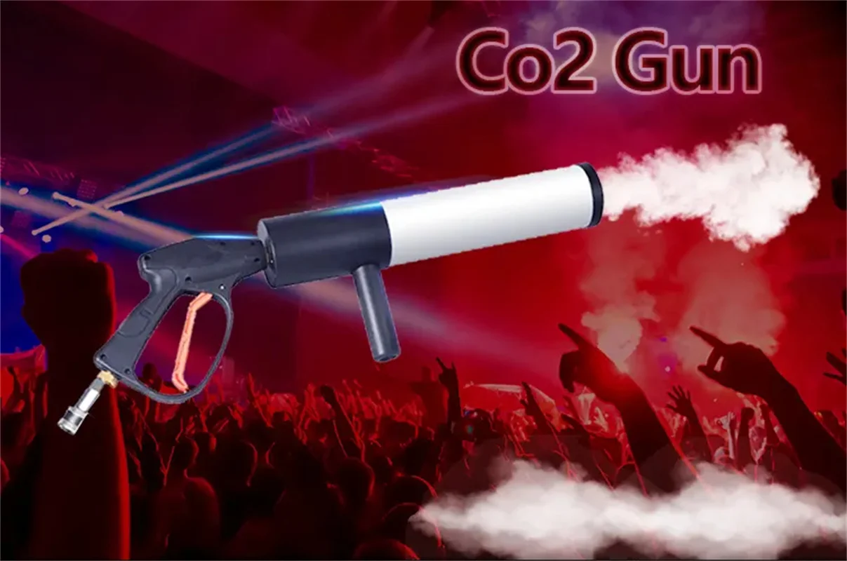 Handheld Led Co2 Gun RGB Jet Machine Special Effects Dj Stage Fog Gas Column Gun PLS-DJG1