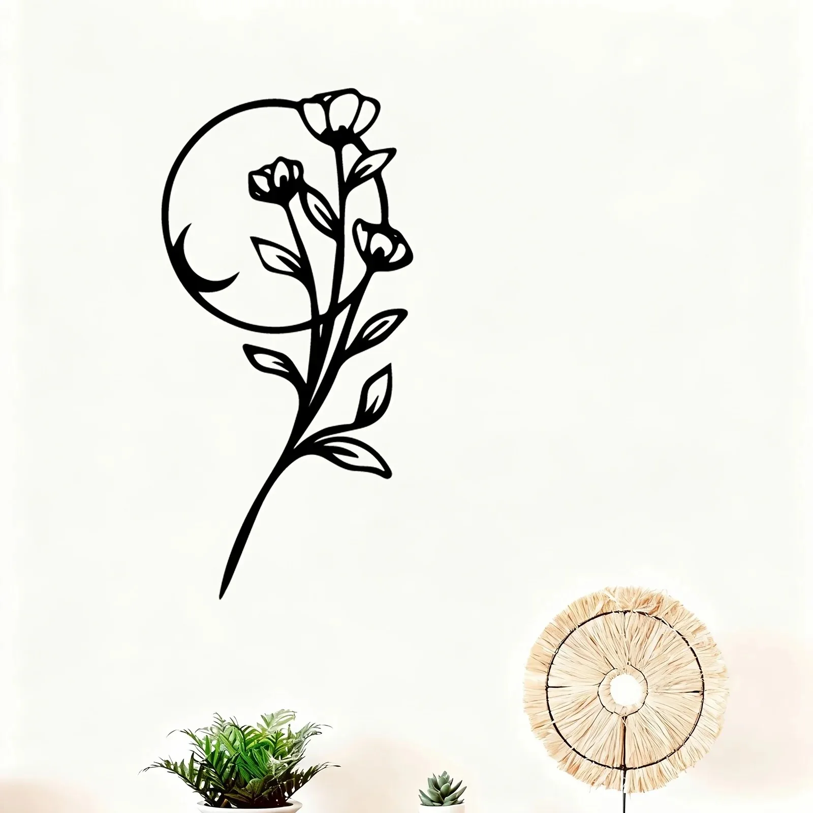 CIFBUY Iron Wall Art Floral Metal Sign Waterproof Home Living Room Bedroom Garden Patio Decor Rustic Hanging Plaque