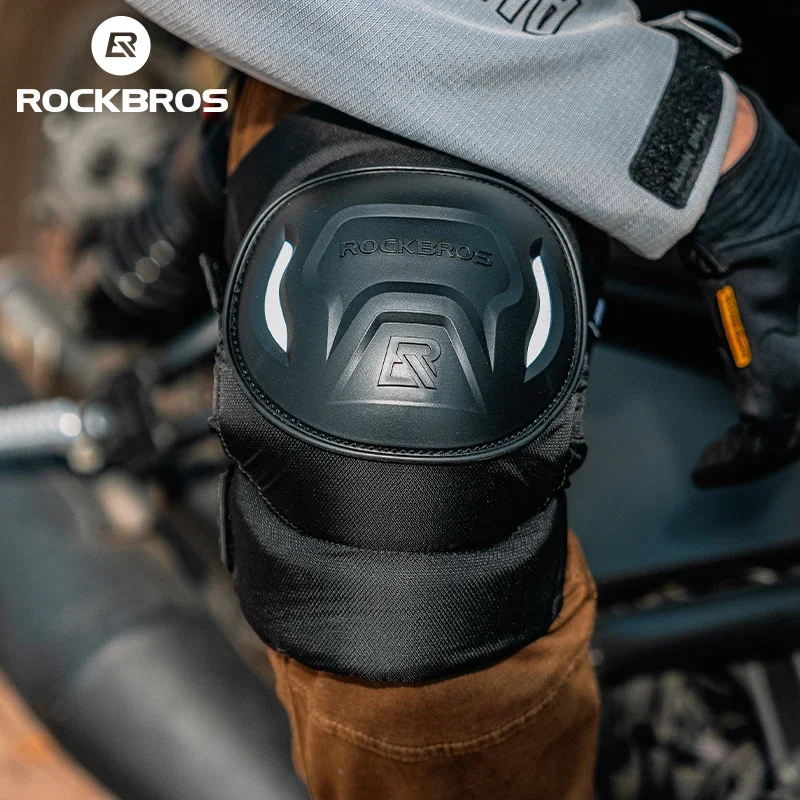 ROCKBROS Motocycle Kneepad Anti-fall Shockproof Protective Knee Pads Reflective Scooter Motor Guards Gear Cycling Knee Pads