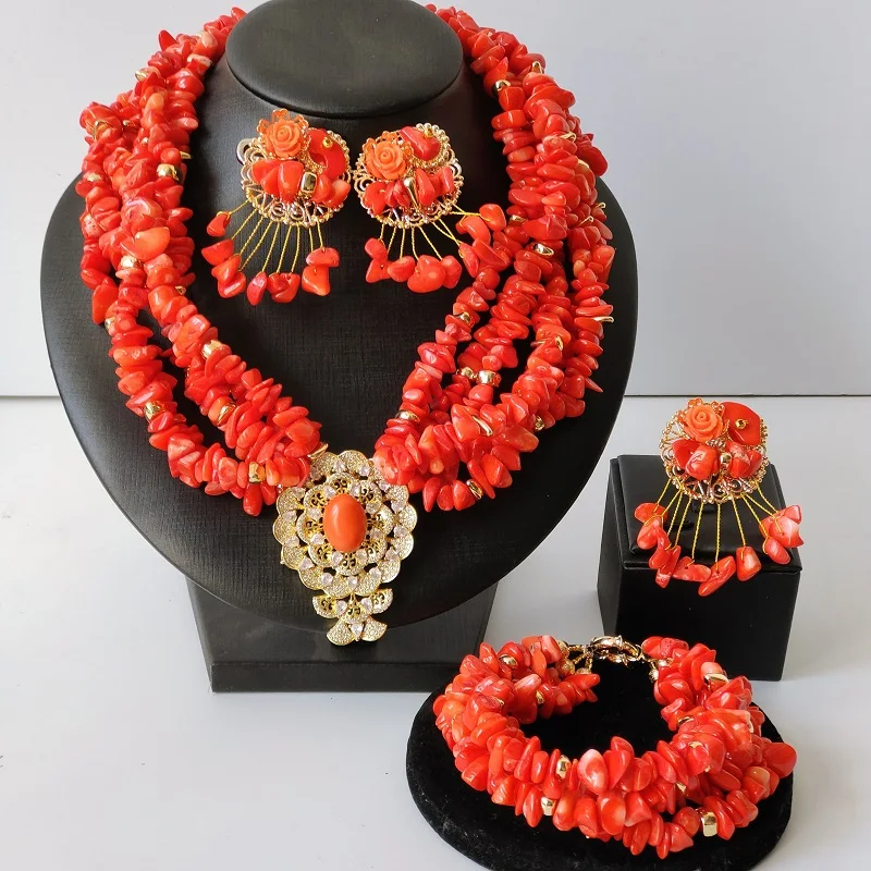 

coral beads jewelry sets nigerian wedding