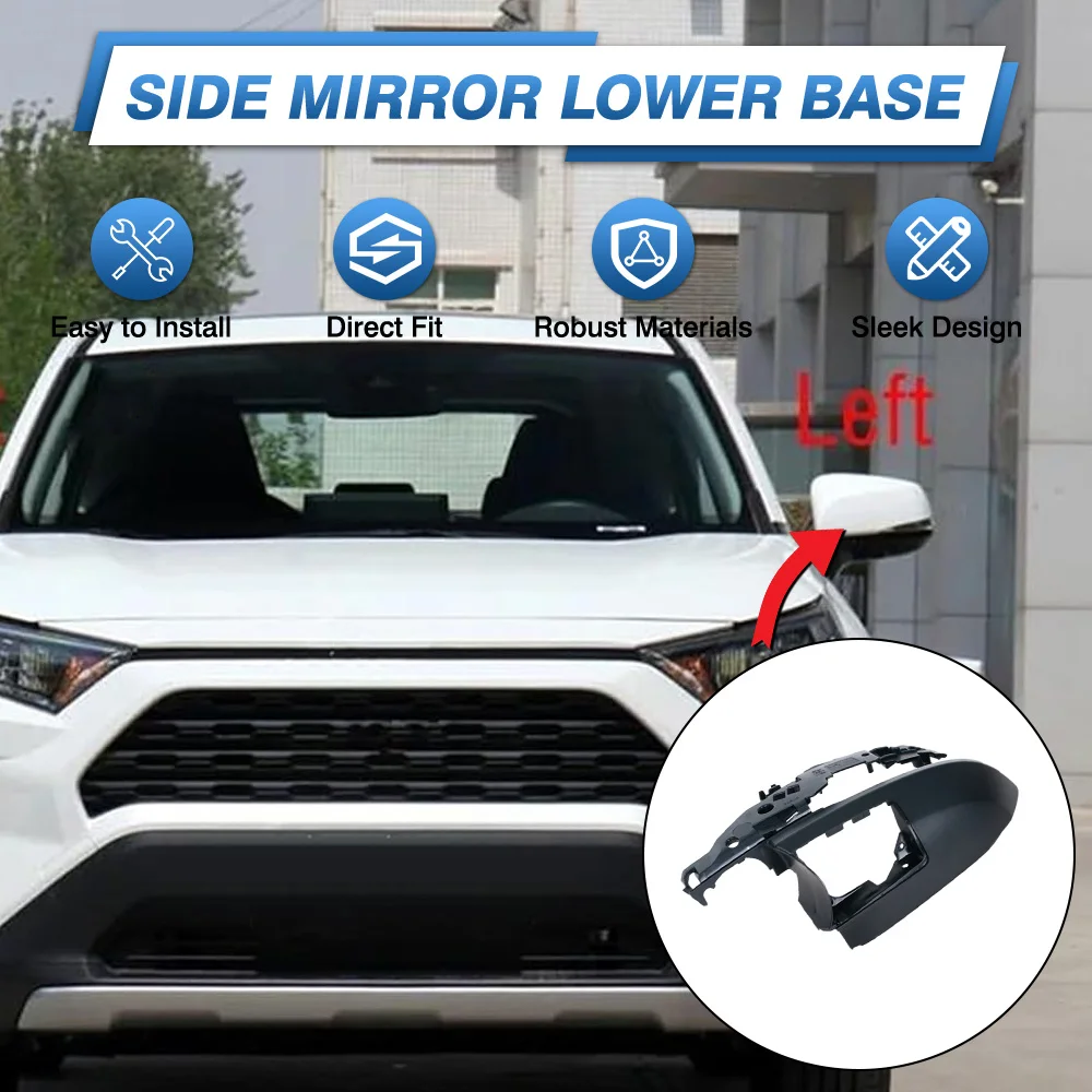 

Car Side Rearview Mirror Lower Shell Bottom Cover for Toyota Rav4 2020 2021 2022 Left Hand Drive