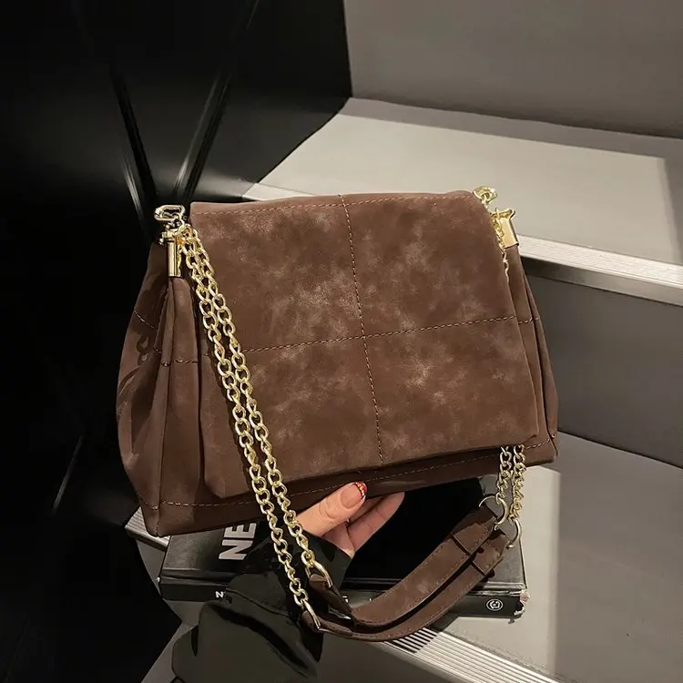 

Luxury Simple Letter Logo Diaper Bag Chic Crossbody Handbag For Women Vintage Leather Tote Shoulder Bag