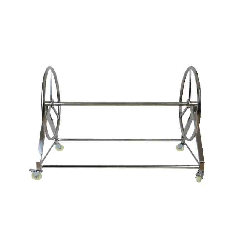 Swimming Pool Lane Line Winding Reel Cart Stainless Steel Retracting Vehicle 50m Capacity
