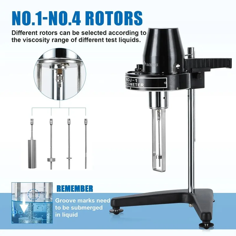 Rotary Viscometer Viscosity Tester 10-100,000mPa·s Fluidimeter Meter Newton Liquid Viscometer NDJ-1 110/220V