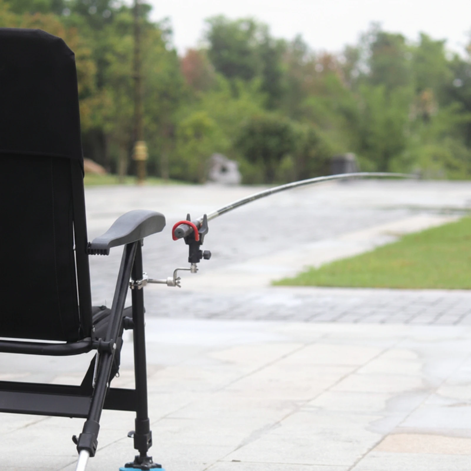 Fishing Rod Holder with Adjustable Clamp High-Compatibility Fishing Chair Rod Holder Support Bracket Heavy-Duty Hardware Secure