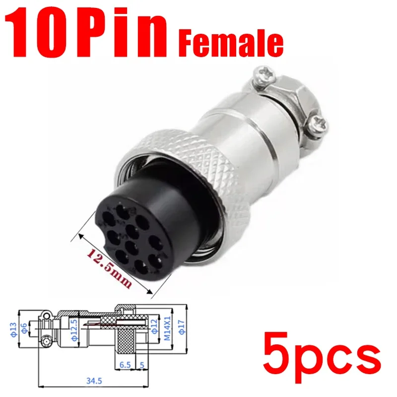 5 stücke GX16 2/3/4/5/6/7/8/9/10 Pin Männlich & Weiblich 16mm Metall Rund Luftfahrt Stecker Buchse Stecker 2PIN 3PIN 4PIN 5PIN 6PIN 7PIN