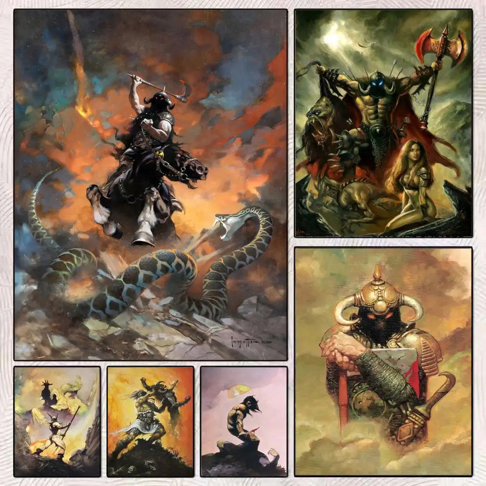 

Cool Frank Frazetta Art Poster Holiday Gifts Designed For Home Restaurant Office Space Wall Art