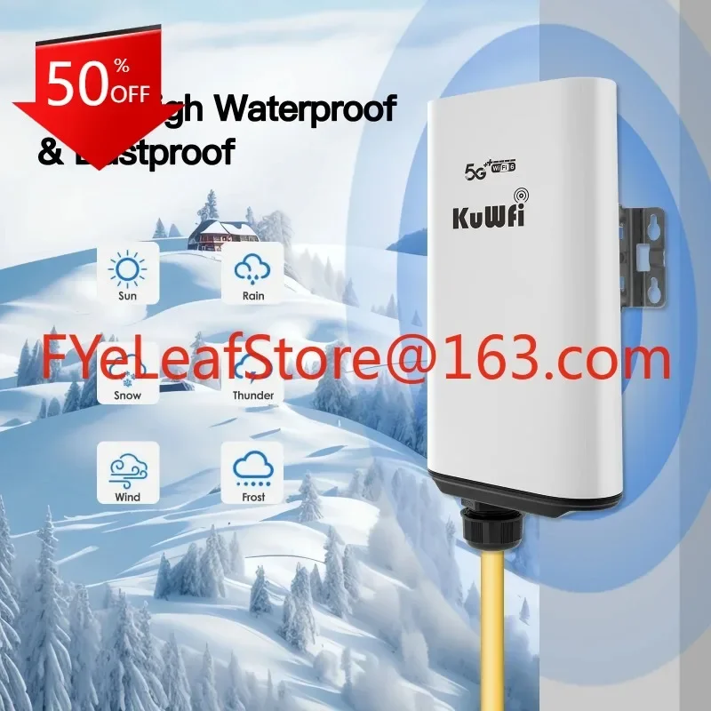 NSA/SA 5g router sim card high speed ip66 waterproof wireless 5g cpe for outdoor WiFi6 dual band KuWFi Router 5g esterno