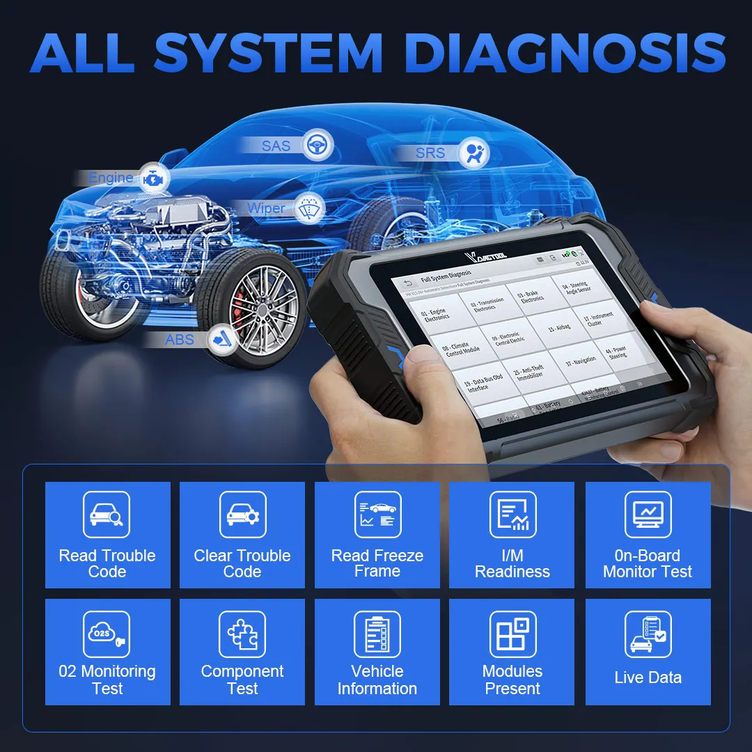 VDIAGTOOL VD80BT LITE Obd2 ماسح ضوئي بلوتوث أدوات تشخيص السيارات ECU الترميز اختبار نشط 28 + إعادة تعيين قارئ رمز FCA & DOIP Obd2 #2