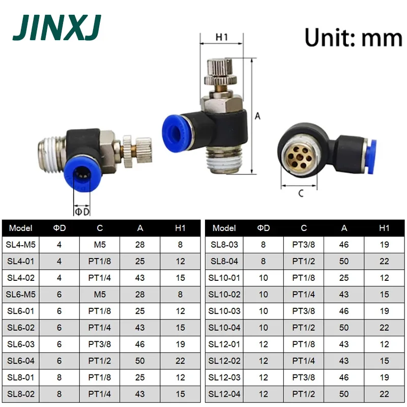 1PCS Pneumatic Quick Connector PCF PC PL SL PB PH PX 4-12mm Hose Tube Air Fitting 1/8 1/4 3/8 1/2 BSPT Male Thread Pipe Coupler