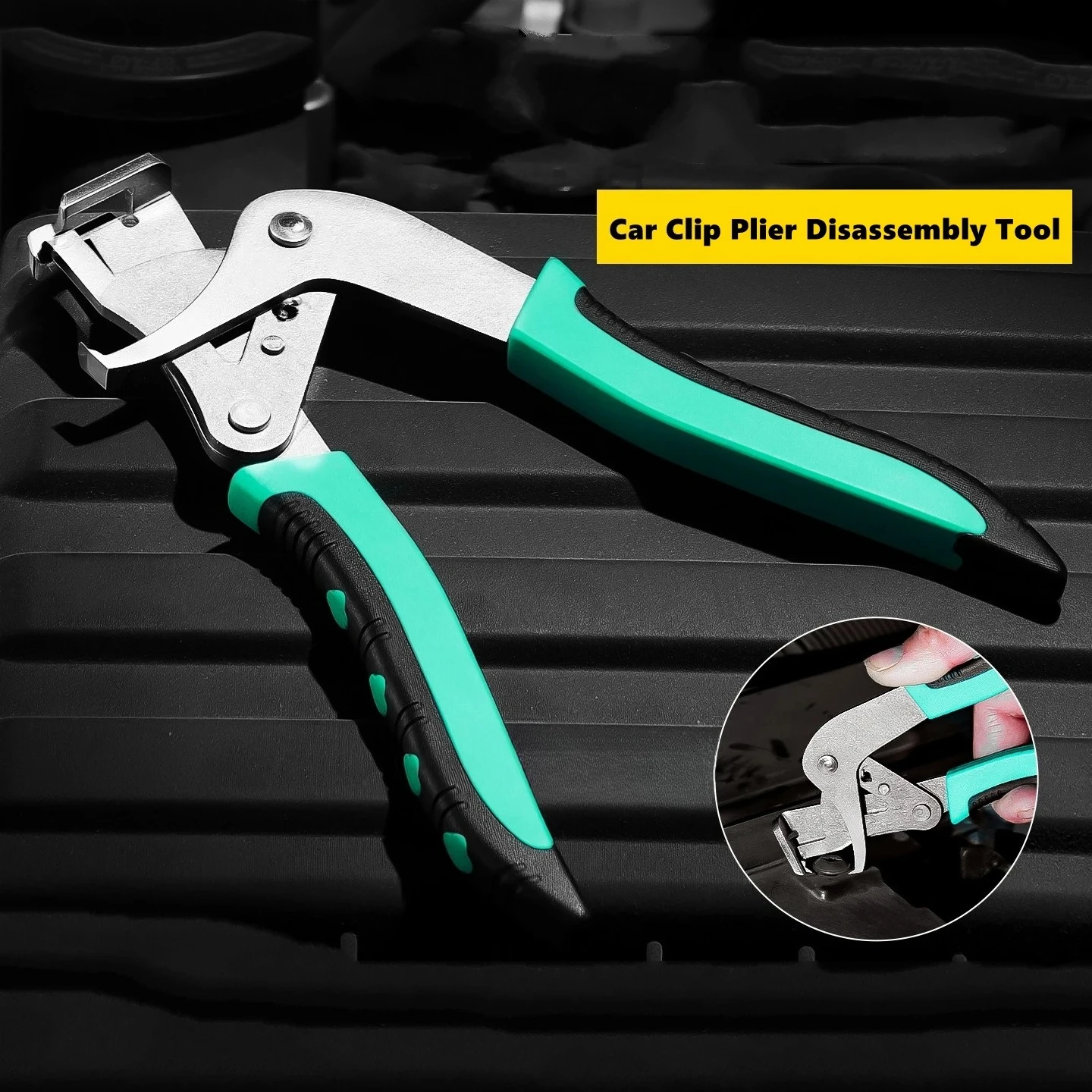 Car Clip Pliers Auto Panel Removal Tool With Rubber Fastener Rivet Tools, Professional Auto Repair Kit For Plastic/Nut Removal