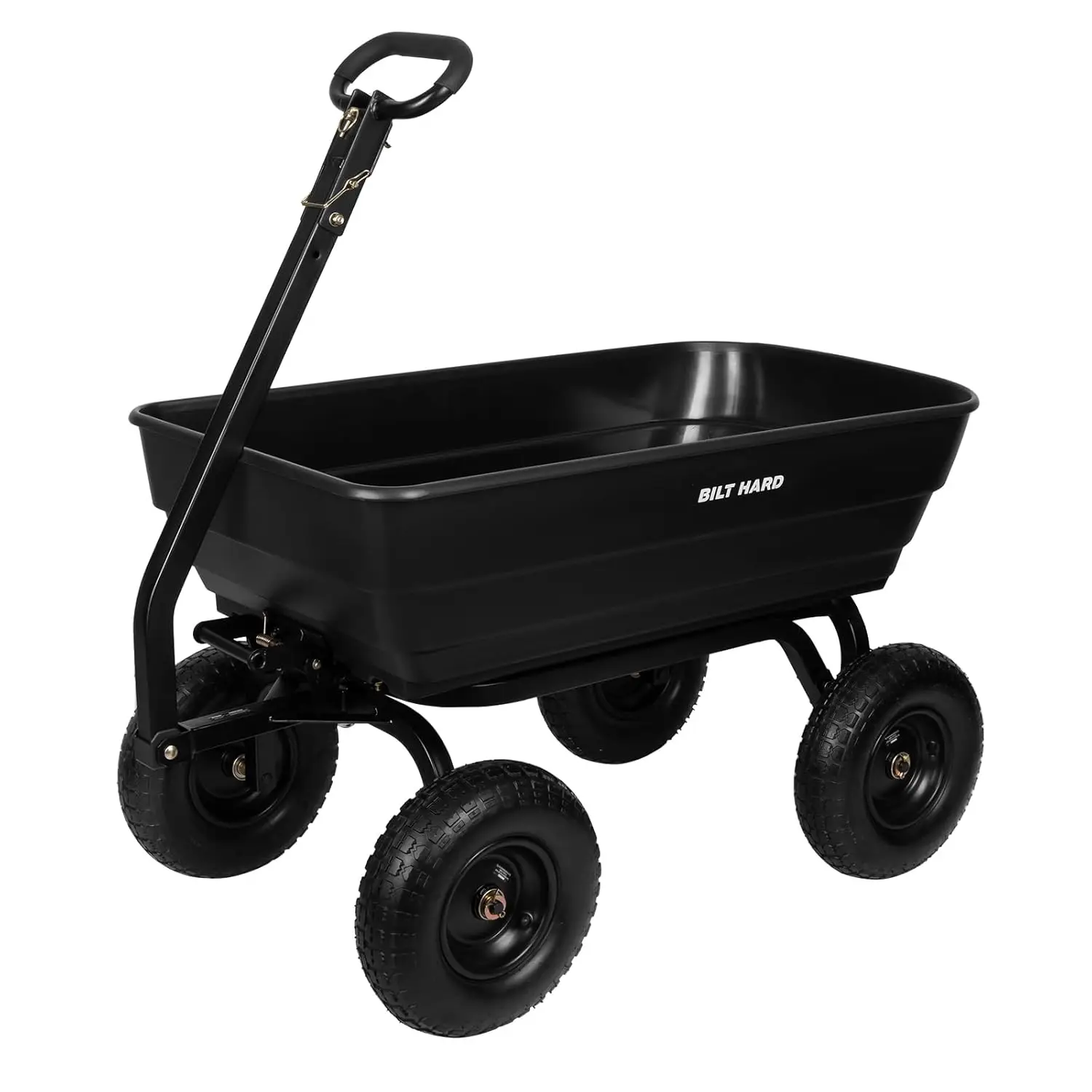 

1200 lbs 7 Cu Ft Poly Garden Dump Cart with 2-in-1 Convertible Handle, Quick Release, Dump Wagon Heavy Duty, Customized