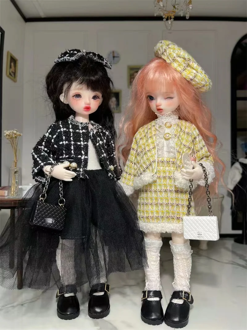 1/6 30CM BJD Doll Clothes Full Set With Coat Dress Hat Socks  DIY Doll Suit Fashion Handmade Clothes For Kids Gift