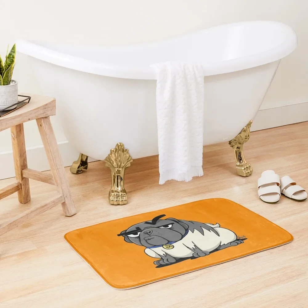 

Miserable Mister Max the Pug Bath Mat Non-Slip Bathtub Carpet Living Room Anti Slip Bath Stickers Toilet Floor Mat