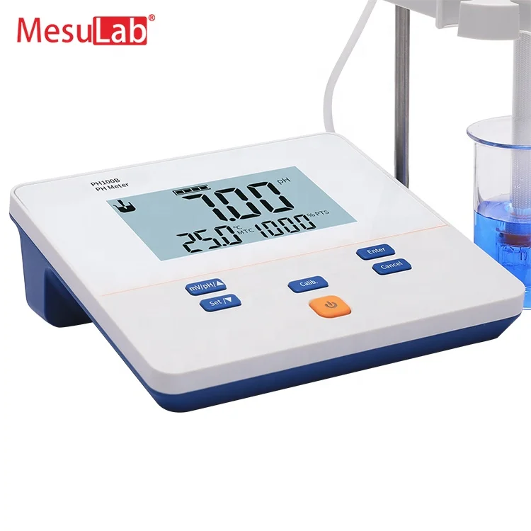2026 PH100B Digital Water Liquid PH Metre Tester Manual Temperature Compensation Bench Top OEM & ODM Supported