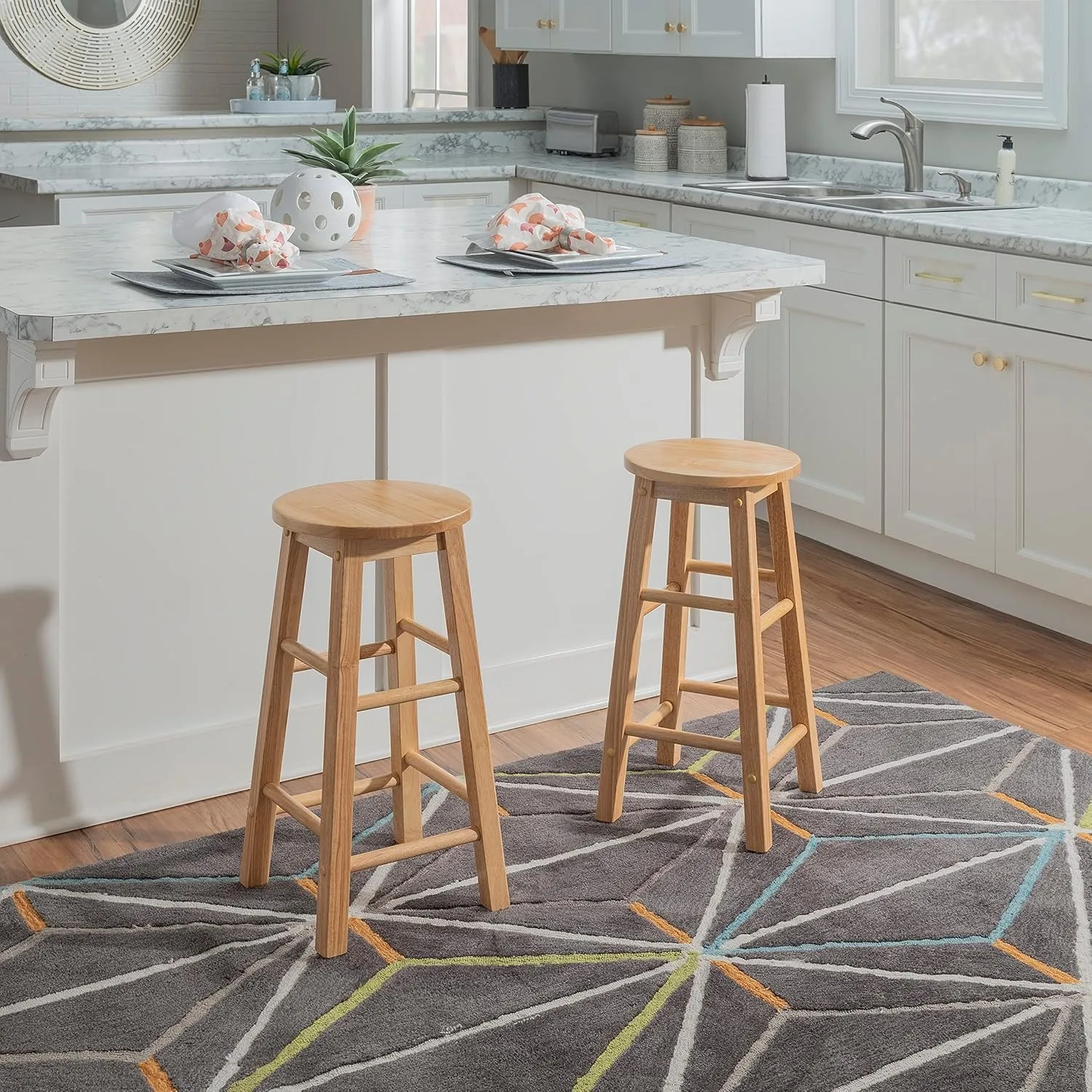 Kursi Bar dengan Kursi Bulat