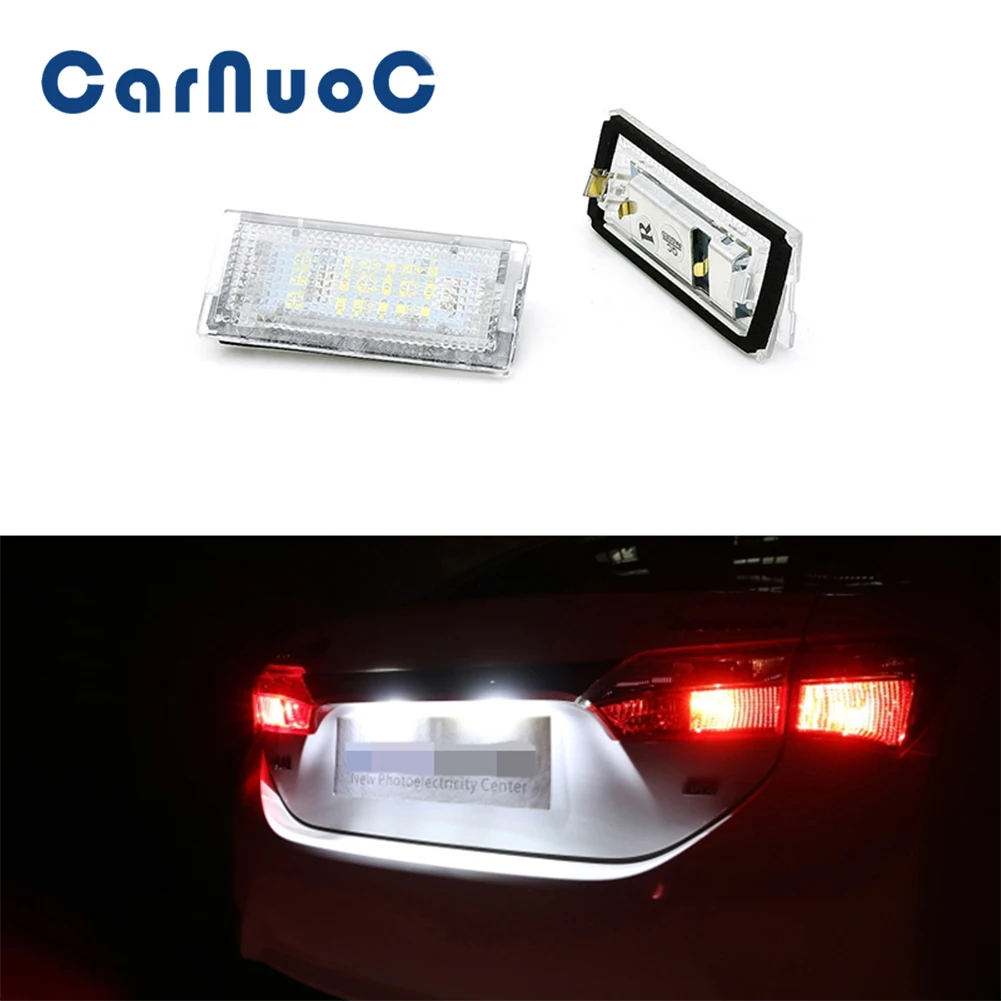 

2pcs For BMW E46 License Plate Light 6000k White No Error Led Number License Plate Light 1998 1999 2000 2001 2002 2003 2004 2005