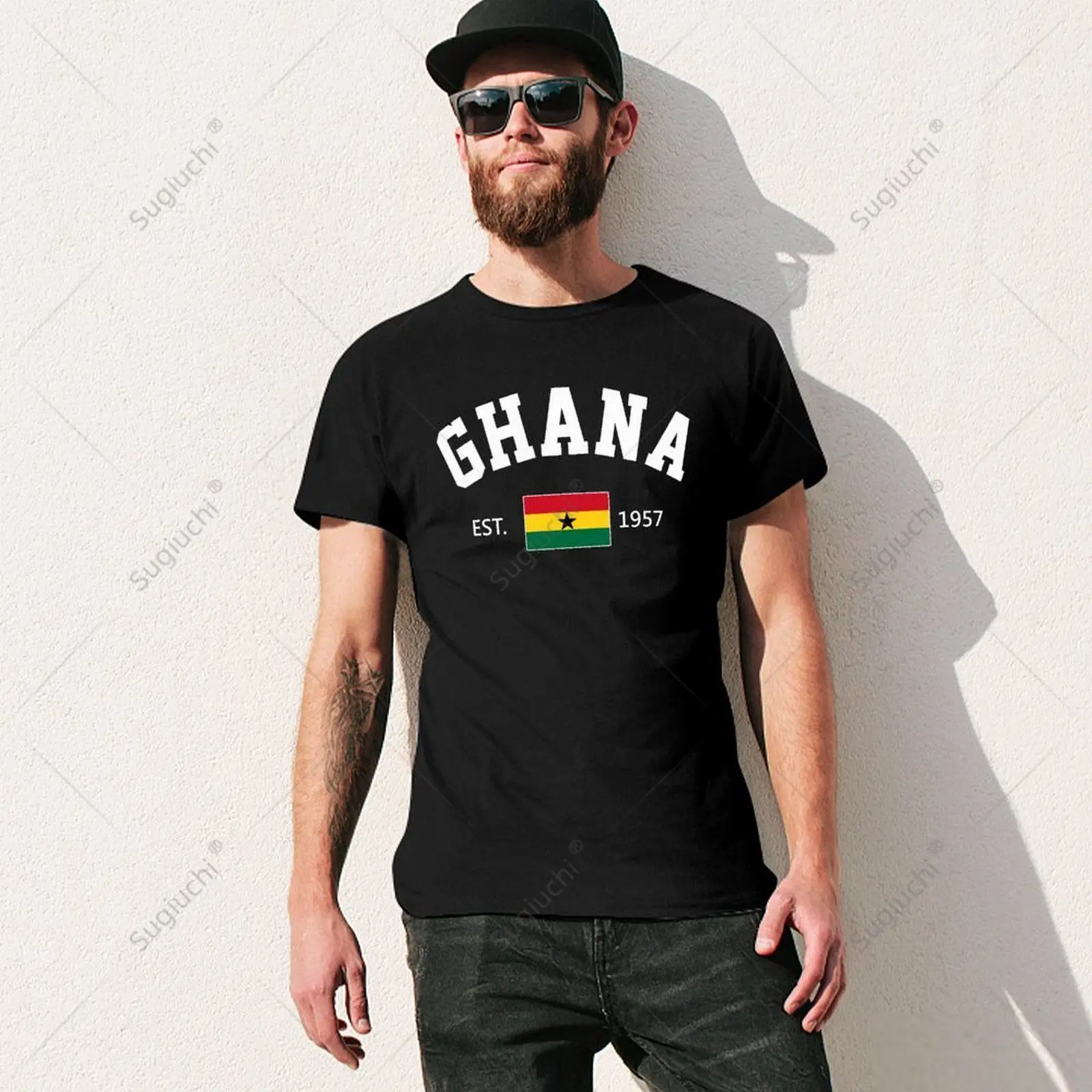 Unisex Men Ghana EST.1957 Independence Day Tshirt Tees T Shirts Women Boys 100% Cotton T-Shirt