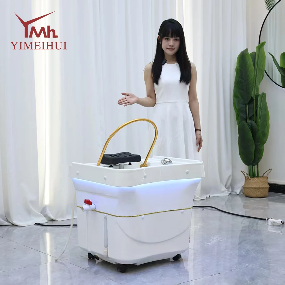 

Beauty Salon Head Spa Hair Wash Basin Massage Equipment Portable Storage Shampoo Sink