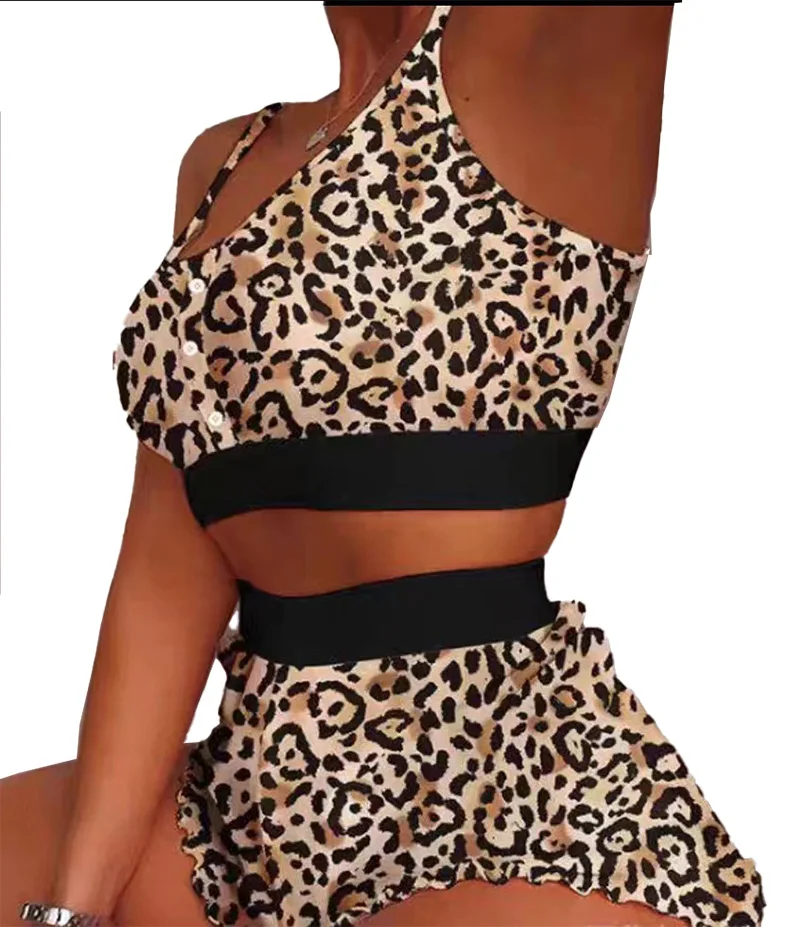 

Женская одежда, пижамы, модная ночная рубашка на бретельках с принтом, обтягивающая милая сексуальная одежда для сна на подтяжках, домашняя одежда для девочек в Европе и Америке