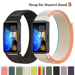 Correa de nailon para Huawei Band 8, pulsera deportiva transpirable, correas de repuesto para reloj inteligente